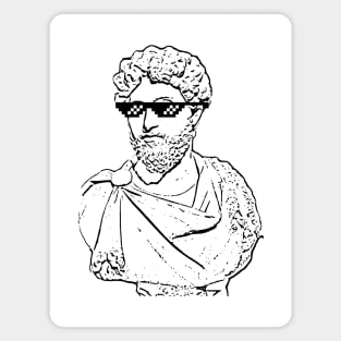 Stoic Marcus Aurelius Sunglasses Meme Stoicism Magnet